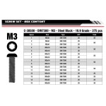 C-38500 Team Corally - Screw Set M3 - Hex Button Head - DIN 7380 - St
