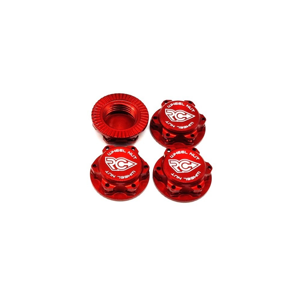 RCPJ-A033-R RC-Project Wheel Nuts Fine Thread (M12x1) RED