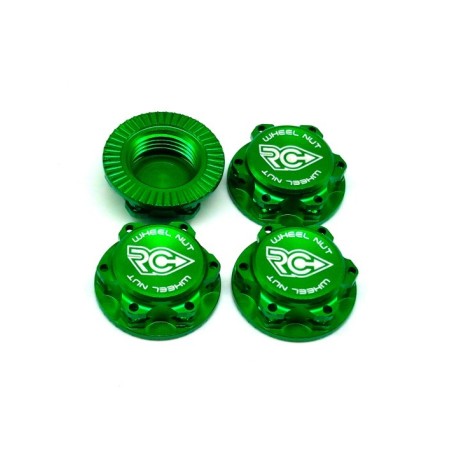 RCPJ-A033-GN RC-Project Wheel Nuts Fine Thread (M12x1) GREEN